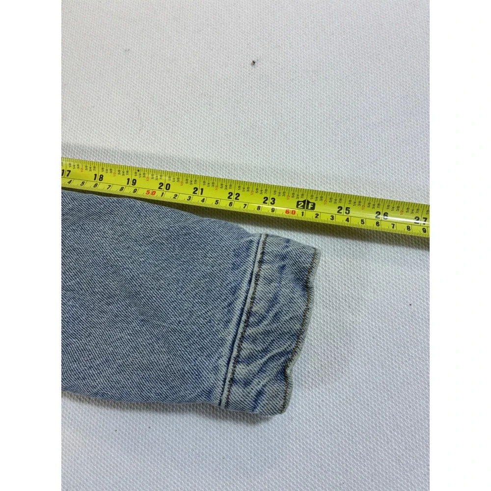 Vintage‎ Levis Sherpa Lined Denim Trucker Jacket Light Wash Blue Womens Size M